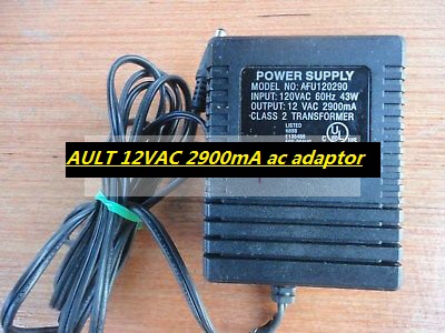 *Brand NEW*AULT Power Supply AFU120290 12VAC 2900mA Class 2 Power supply ac adaptor